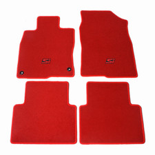 Fit For 16-21 Honda Civic 4dr 2dr Red Nylon Floor Mats Carpets W Red Si