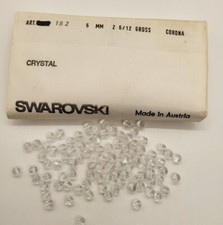 Factory Pack Swarovski Crystal Clear 6mm Disco Ball Round 5003 Beads; Vintage