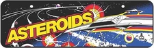  Vintage Asteroids arcade Signs 3.5 x 11, top hanging classic game marquee