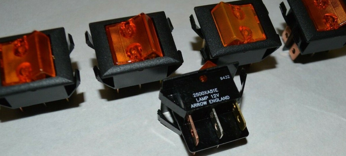 QTY (5) Rocker Power Switch - Arrow England- 2500XA51E | eBay