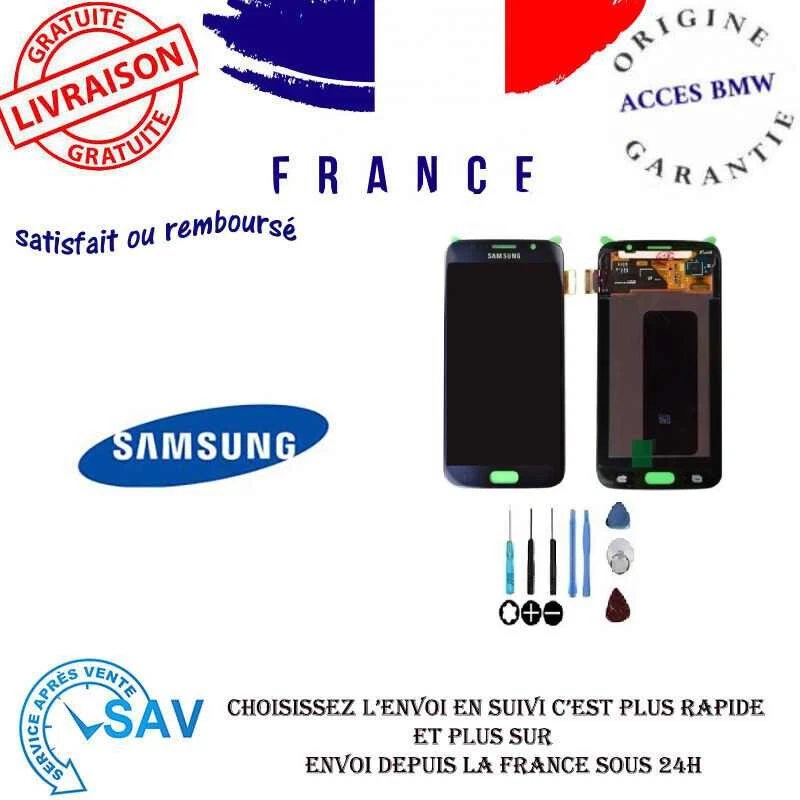 Original Ecran LCD Complet Noir Sur Châssis Pour Samsung Galaxy S6 (G920F) - Photo 1/1
