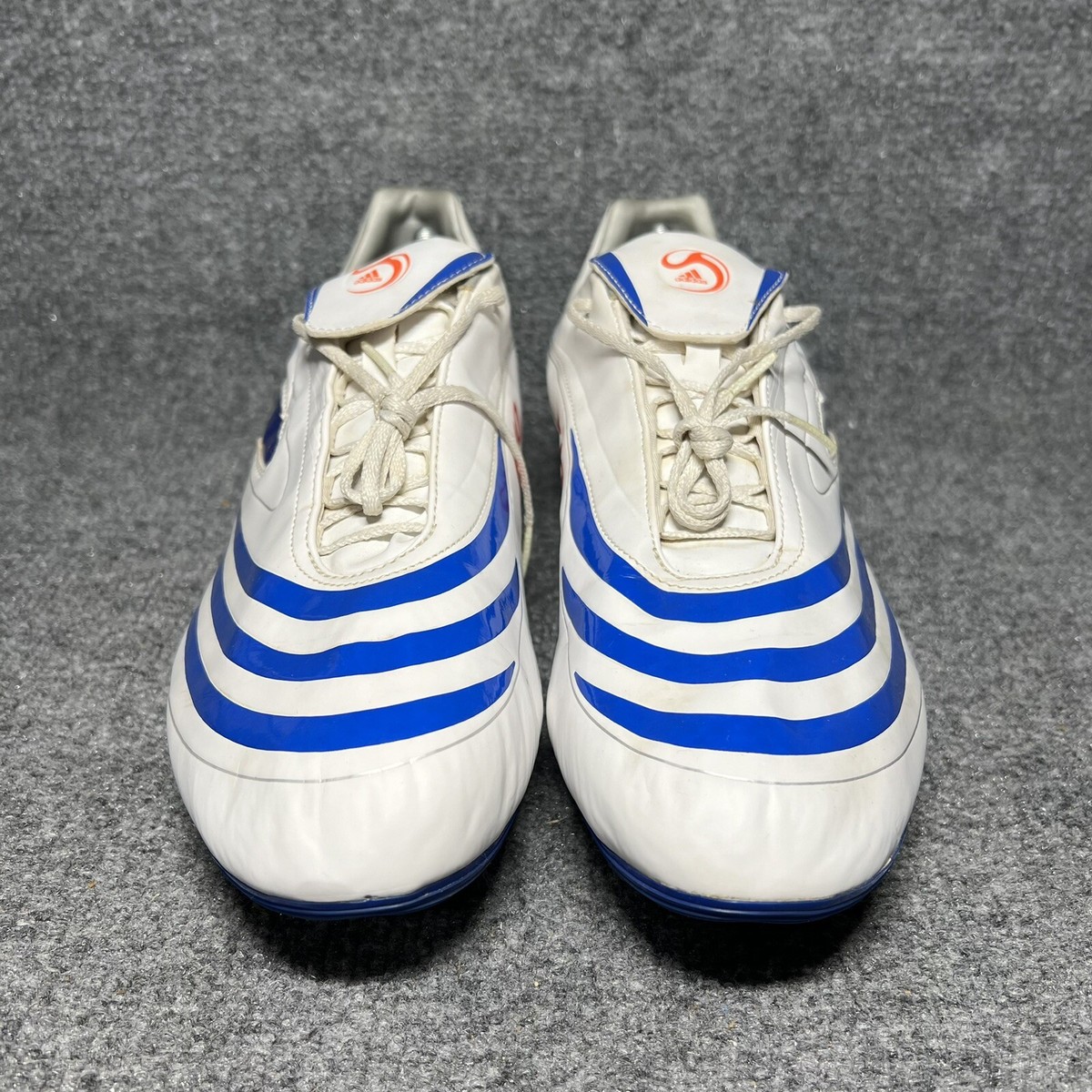 Adidas F10 TRX Soccer Cleats FG Mens 13 White Blue Futbol Adidas F10 TRX Soccer Cleats FG Mens 13 White Blue Futbol
