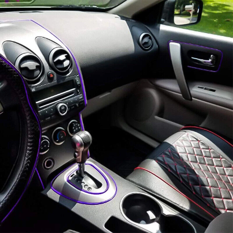 1*5M Purple Sedan Car Interior Decoration Strip Moulding Trim For Vauxhall Ford - Image 3 of 4