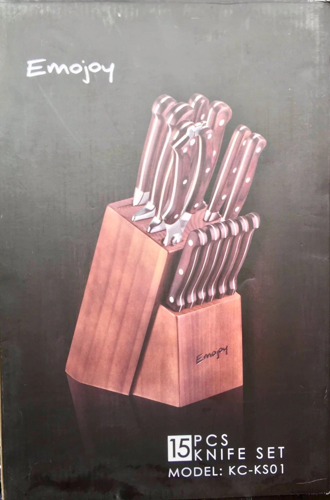 Emojoy Knife Set, 15-Piece Kitchen Knife Set, German Stainless Steel... NEW!
Opens in a new window o
