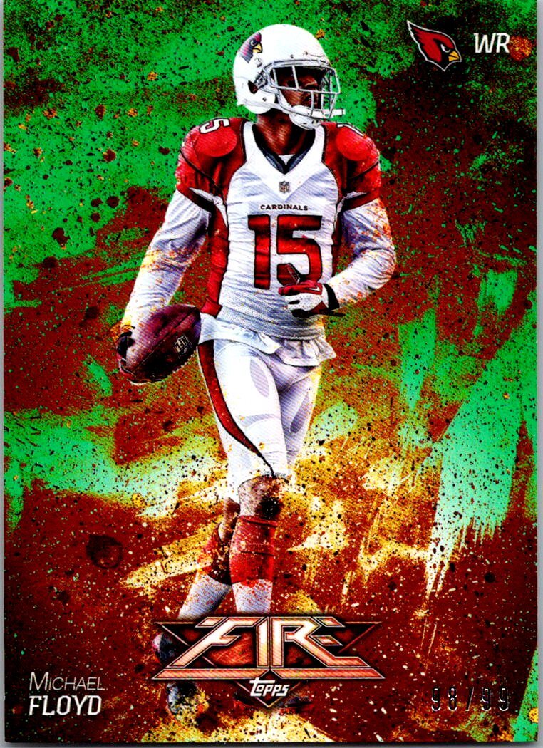 2014 Topps Fire #37 Michael Floyd Green #/99