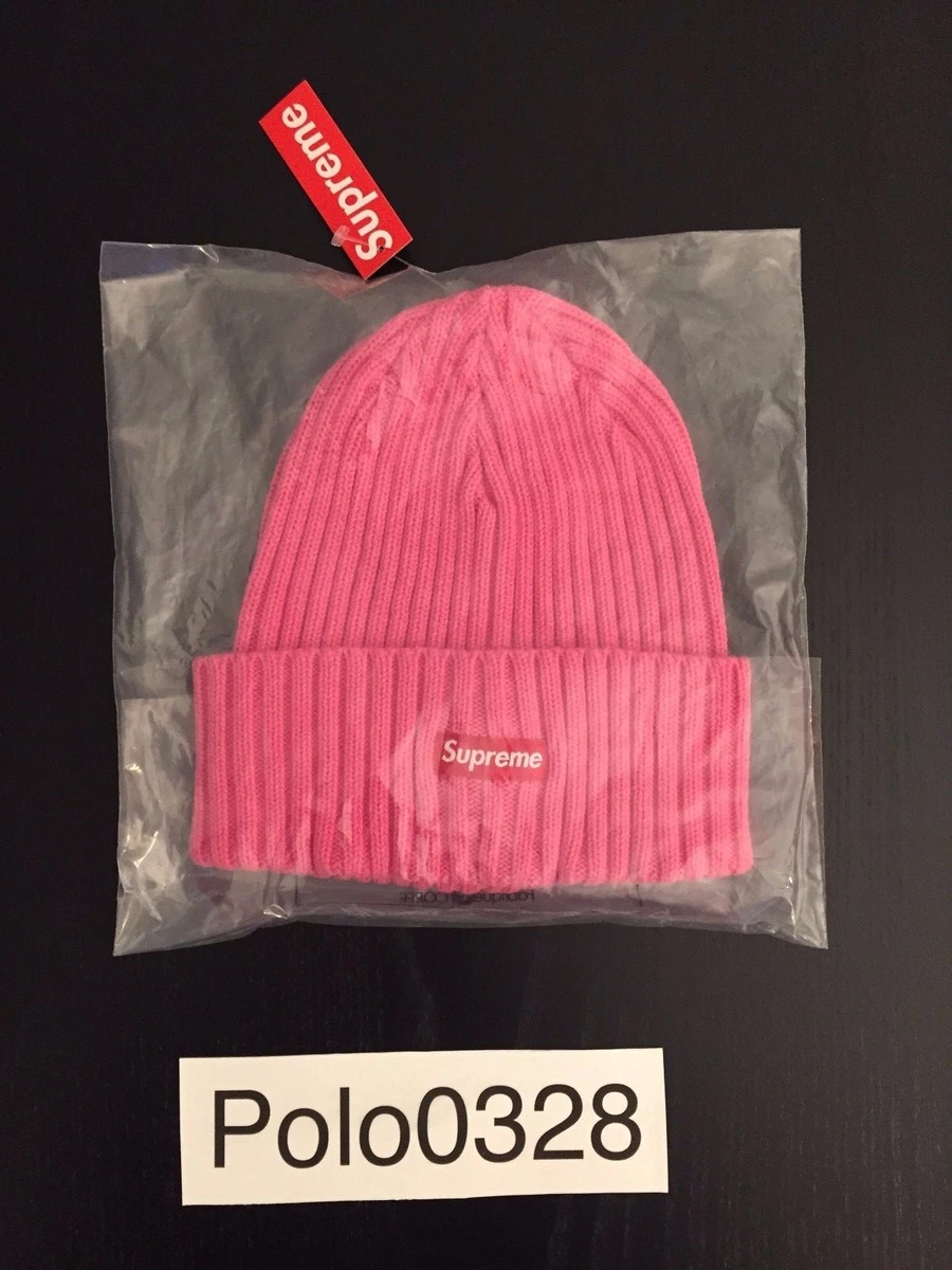 SUPREME SS16 BOX LOGO OVERDYED BEANIE NEW NAVY PINK PURPLE