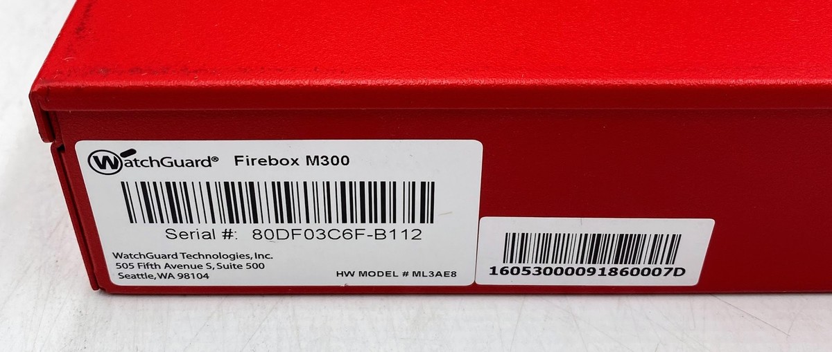 WatchGuard Firebox M300 ML3AE8 Security Appliance No Key | eBay