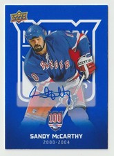 2025-26 UD NEW YORK RANGERS CENTENNIAL BLUE AUTO SANDY MCCARTHY #58