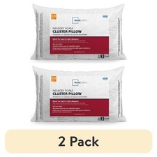 Memory Foam Cluster Bed Pillow Standard Queen Size Set of 2