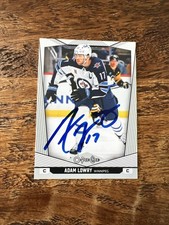 Adam Lowry IP Signed 2024-25 O-Pee-Chee Card Jets Autographed