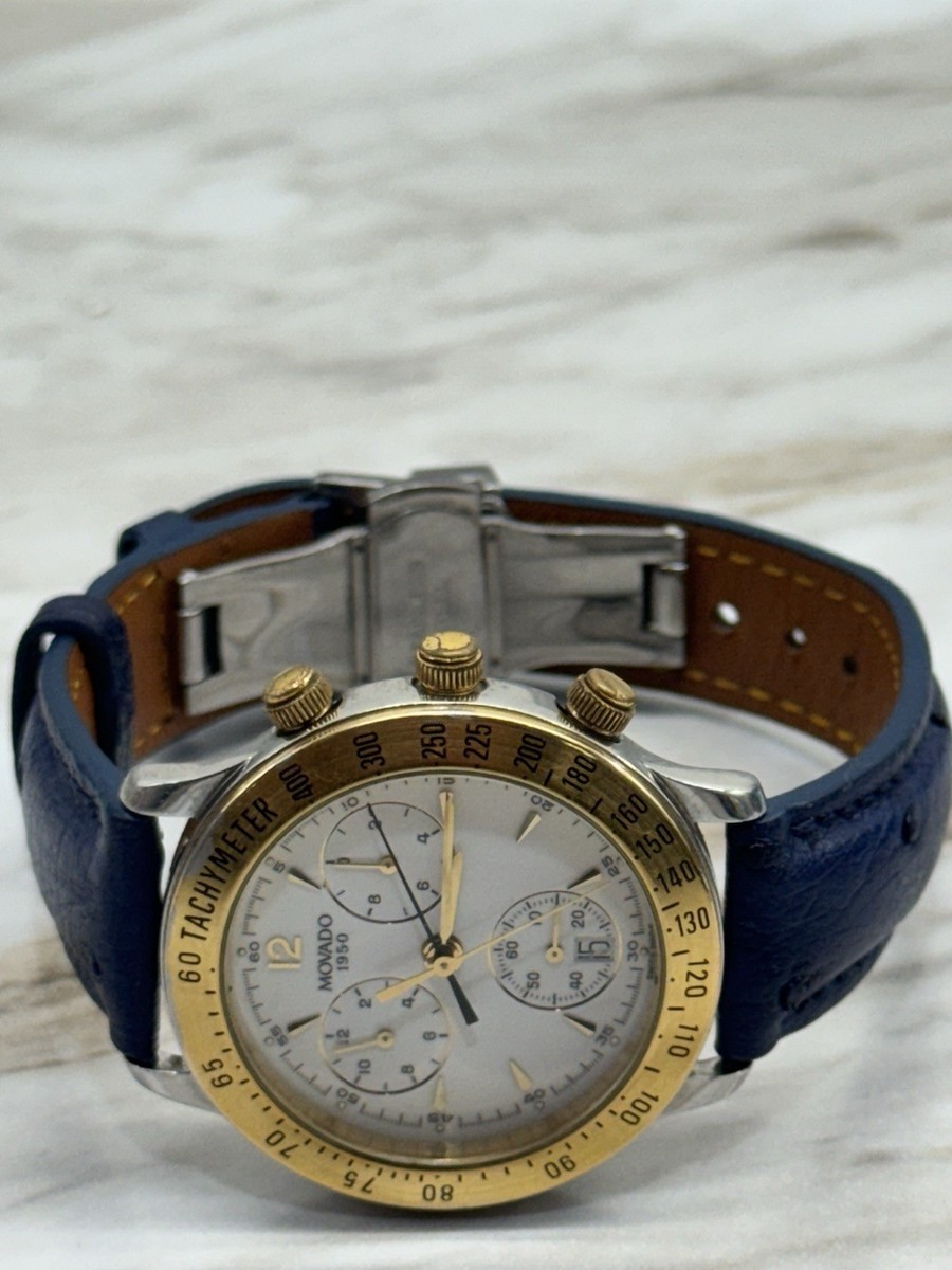 Movado 1950 Chronograph Tachymeter Watch Link 81 A5 863 for sale