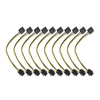 2X(10 StüCk Molex zu PCI-E Netzteil IDE 4 Pin 4 Pin Buchse zu 6 Pin Buchse 5425