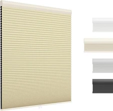 Blackout Cordless Cellular Shades, Honeycomb Blinds for Indoor Windows 28x48