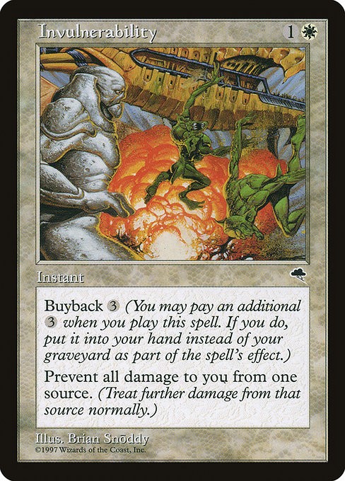Invulnerability NonFoil Tempest 25 NM MTG
