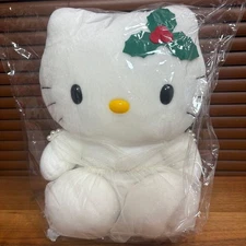 Sanrio Hello Kitty Christmas Plush 2001 Rare Collectible Used Gift Toy