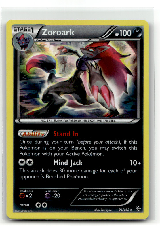 Pokemon TCG - Zoroark 91/162 - Holo Rare - XY BREAKthrough NM