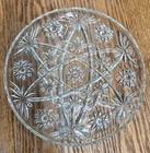 Vintage Anchor Hocking Star of David Clear Round Serving Plate