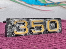 1975-1978 Chevrolet C10 K10 Truck Oem 350 Grille Emblem 5in 343991 Yellow