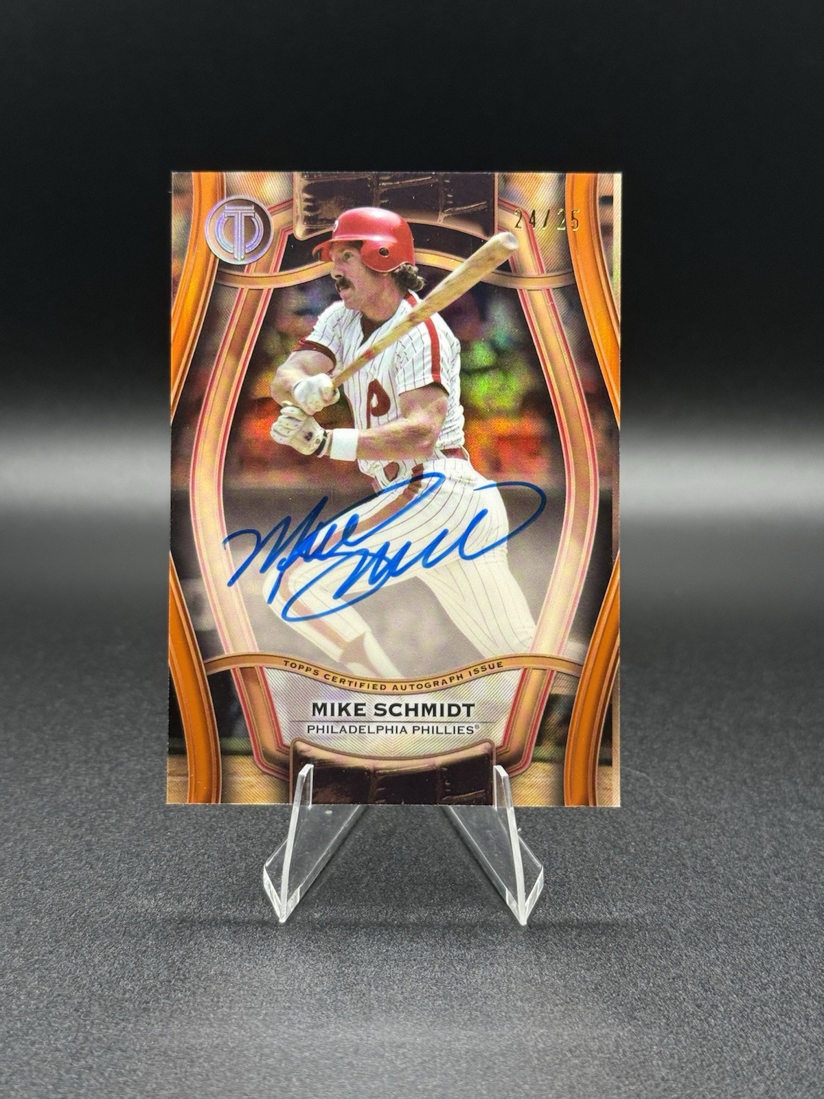 2025 Topps - Mike Schmidt  /25 Pillars Of The Game - Orange #PTGA-MSC Phillies