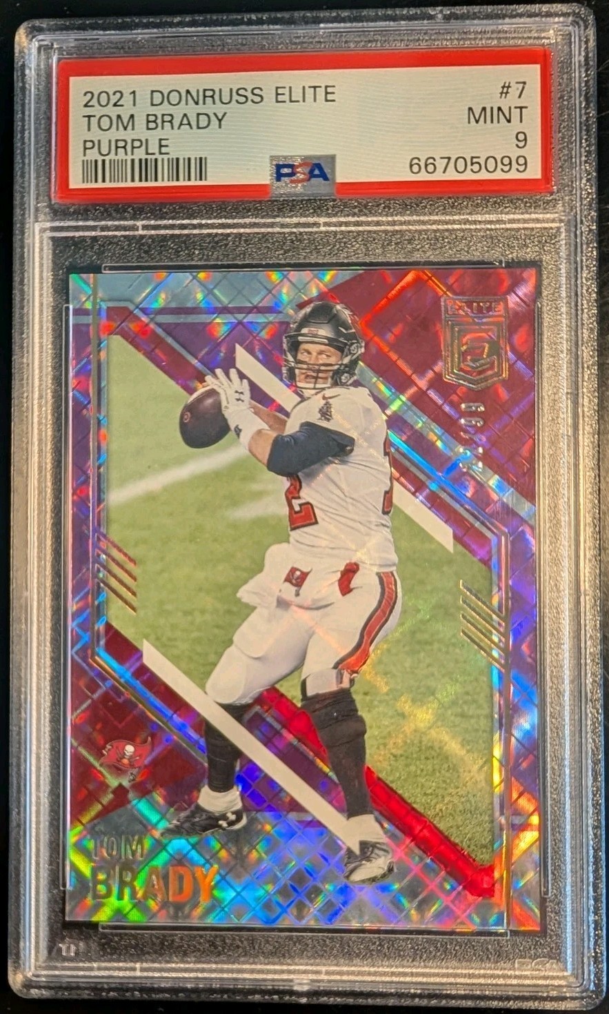 Tom Brady 2021 Donruss Elite #7 Purple /99  PSA 9 +++ Crisp *POP 5 GOAT 🐐👀🤯 ✅