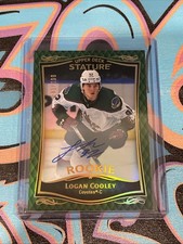 Logan Cooley 181/199 Rookie Auto Green 2023-24 Upper Deck Stature (CH)