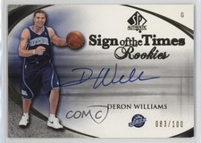 2005-06 SP Authentic Sign of the Times Rookies 83/100 Deron Williams Auto 2d0
