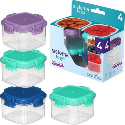 Sistema Knick Knack Mini Behälter 4er Set Mehrweg Frischhaltebox 62ml