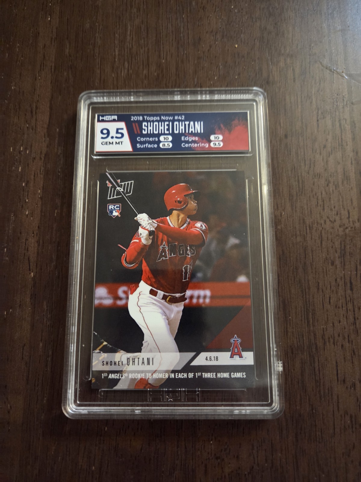 2018 TOPPS NOW #42 SHOHEI OHTANI ROOKIE Gem Mint 9.5 DODGERS MVP