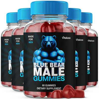 (5 Pack) Blue Bear Male Gummies BlueBear Advanced Men Performance (300 Gummies)