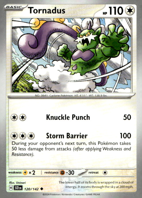 Tornadus Uncommon SV07: Stellar Crown 120/142 NM