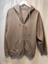 Hollister Zippered Hoodie - Tan/Brown - Size Medium