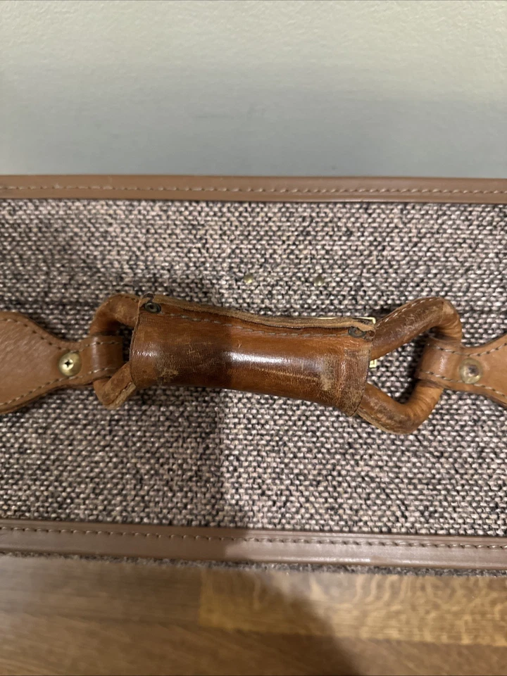 "Maleta Pullman de 26"" de cuero tweed rosa HARTMANN ruedas de colección forrada para inodoro" Foto 4 de 4