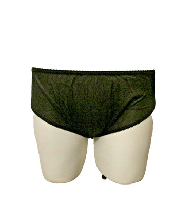 Movie Star Semi Sheer Silky Nylon Tricot Brief Granny Bikini Panty S USA made