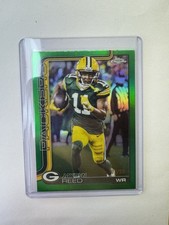 JAYDEN REED 2025 Topps Chrome 🏈 #107 GREEN REFRACTOR #'d/99 COLOR MATCH🔥