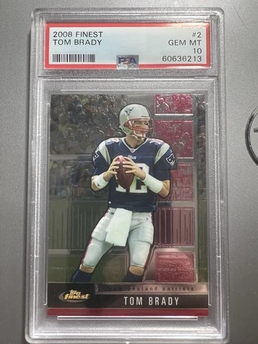 2008 TOPPS FINEST TOM BRADY #2 PSA 10 New England Patriots