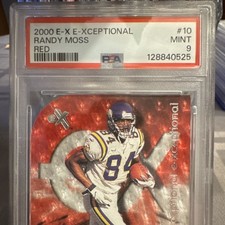Fleer/SkyBox 2000 E-X E-Xceptional Randy Moss #10 of 15 XC Red PSA 9 Vikings NFL