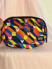 🌟🇺🇸Disney Mickey Mouse Multicolor Geometric Print Waist Belt Bag