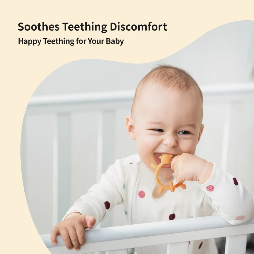 Pigeon Silicone Baby Teether, Multi-Textured Teething Relief Toys, 3 Months+ 2pc - Image 4 of 4