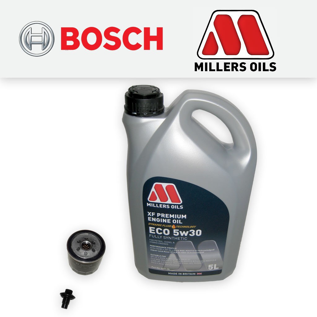 SERVICE KIT for VOLVO S40 1.6 16V OIL FILTER +5L MILLERS 5w30 ECO OIL 2004-2012