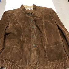 Women’s HABSBURG KLEIDER Suede Leather Jacket Size USA 12