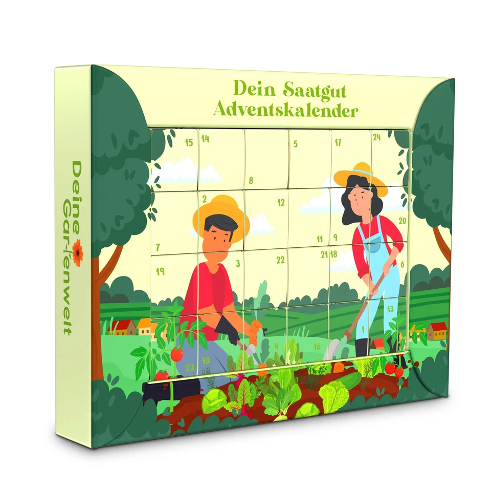 Saatgut Adventskalender Samen Adventskalender mit Gemüse-, Kräuter-, Blumensamen - Bild 2 von 4