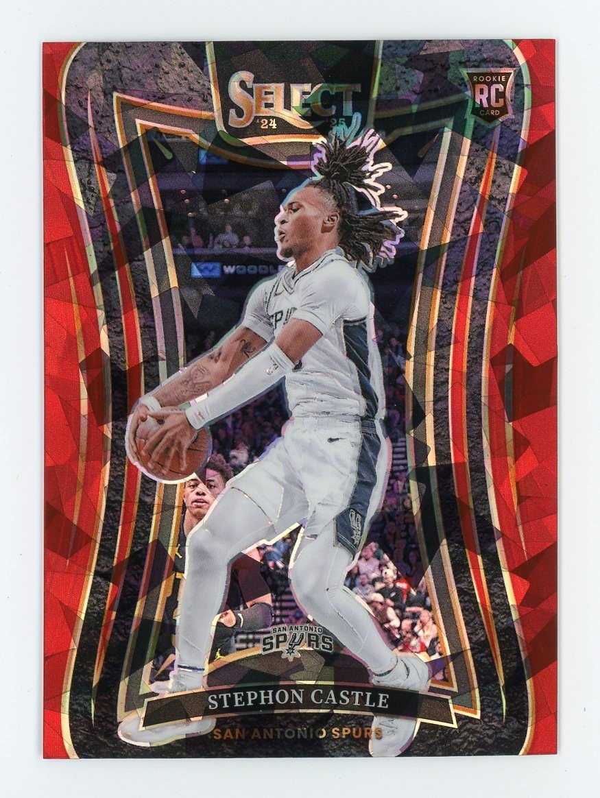 2024-25 Select RC Stephon Castle Mezzanine Level Cracked Ice Red Prizm Rookie