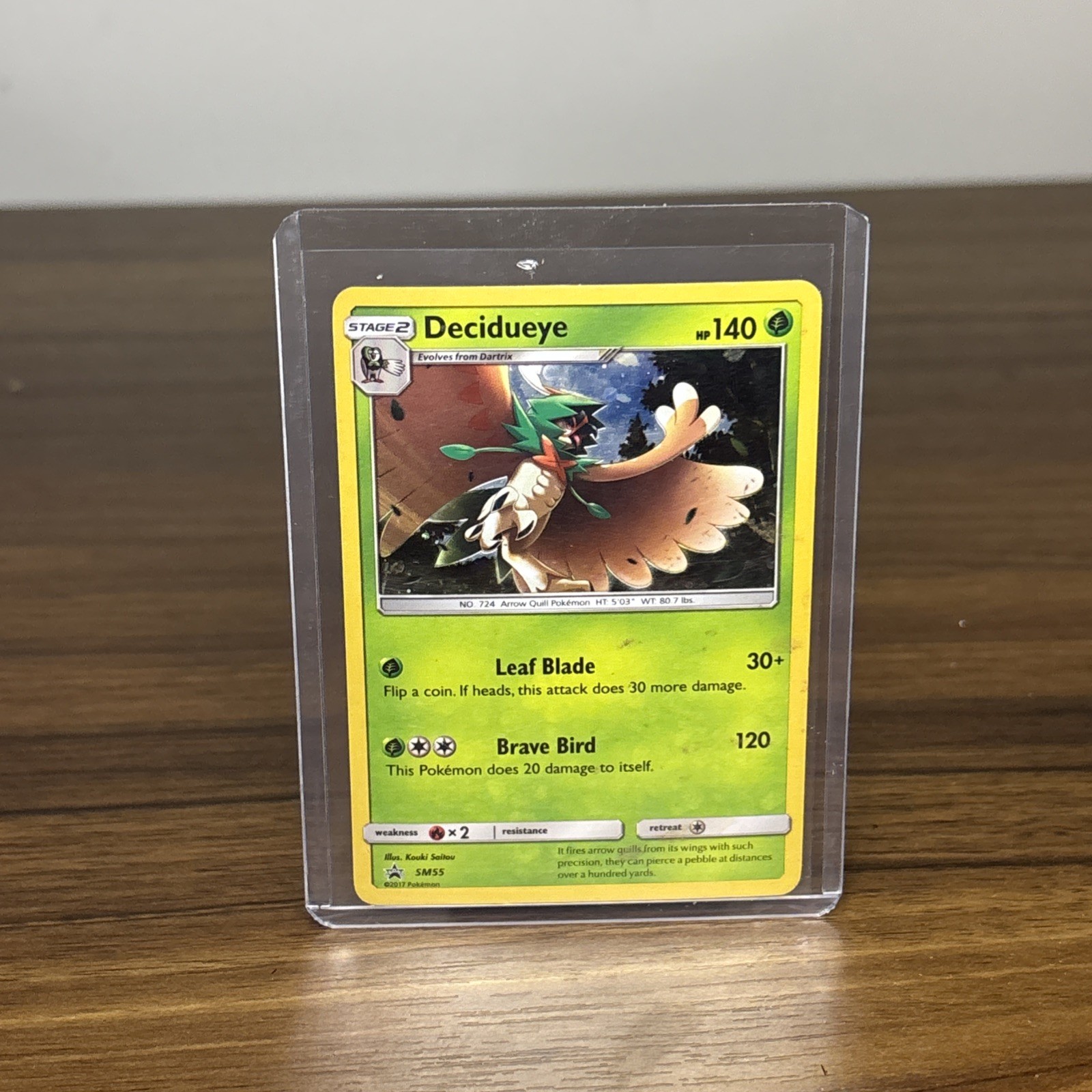 Decidueye SM55 Sun & Moon | Black Star Promo | Cosmos Holo Pokemon Card