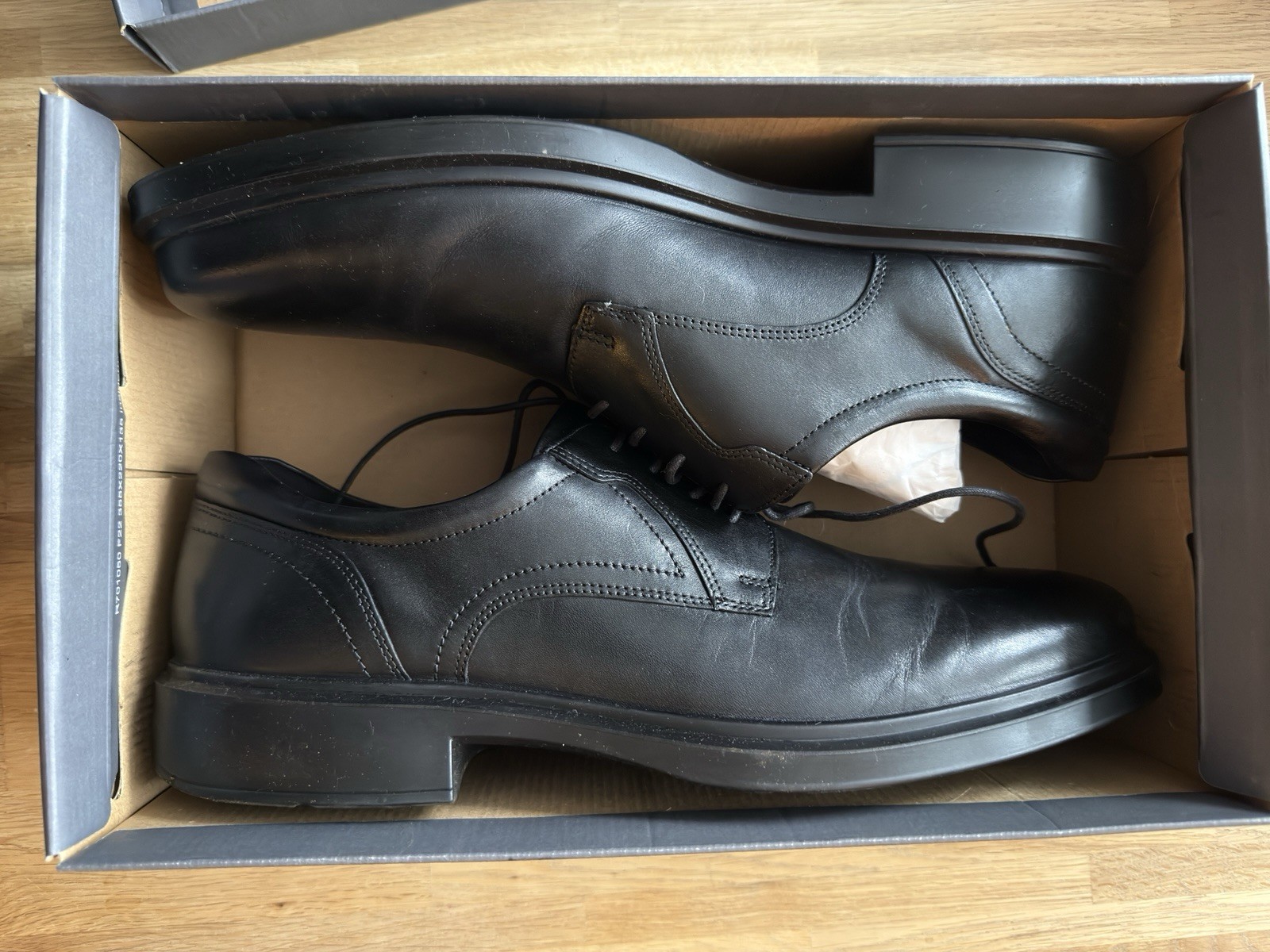 ECCO Helsinki 2 Men's Derby Shoes Black Size UK14.5-15 EU50 WORN ONCE RRP £130 image 4