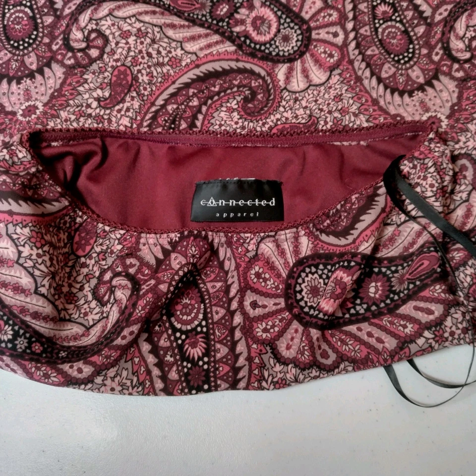 Falda Ropa Conectada De Colección Y2K Pequeña Hada Y2K Granate Cachemira Semi Transparente Foto 4 de 4