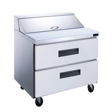 Dukers DSP36-15M-D2 36" 2-Drawer Mega Top Salad Prep Table Refrigerator - NEW