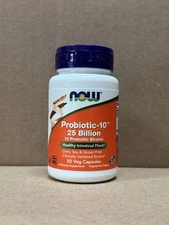 Now foods Probiotic-10™ 25 Billion 50 Veg Capsules Free Ship 11/2025 Expiry
