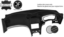 BLACK WHITE REAL LEATHER DASH DASHBOARD COVER FITS TOYOTA CELICA MK7 1999-2006