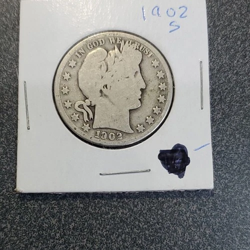 1902 Barber Half Dollar Silver   US Coin Circulated  0.9 Fine Silver  #287