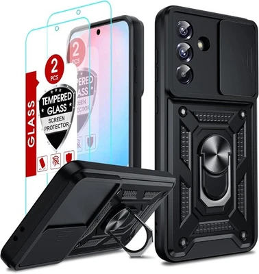 PIXFAB Case For Samsung A17 5G, ARMOUR Shockproof Stand Phone Cover & Screen Protector